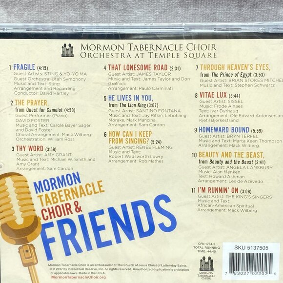 Mormon Tabernacle Choir Orchestra at Temple Square (2017, CD) New Catalog # CFN - Picture 3 of 3